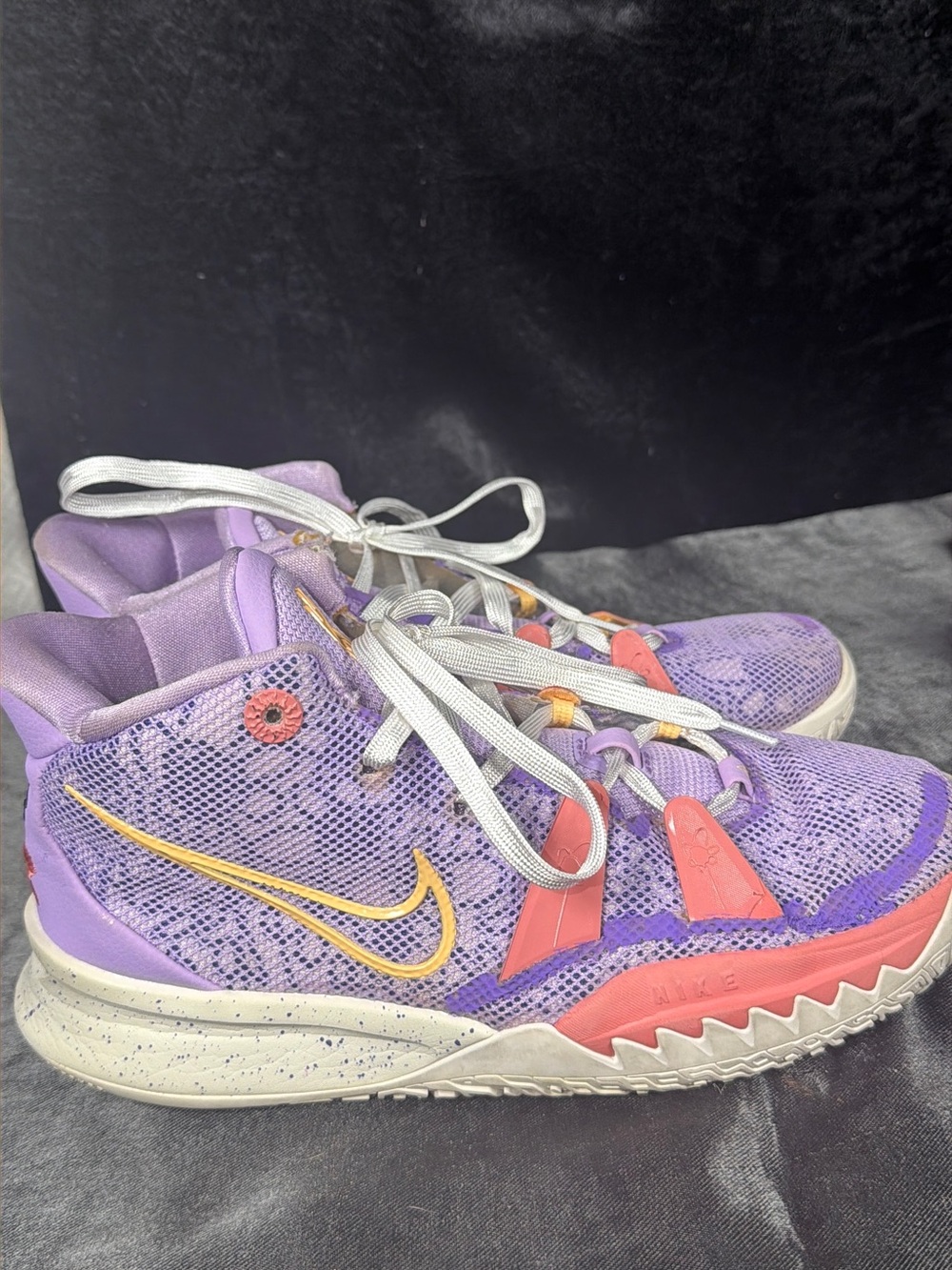 Nike Women's Purple with Coral and Gold Athletic Sneakers